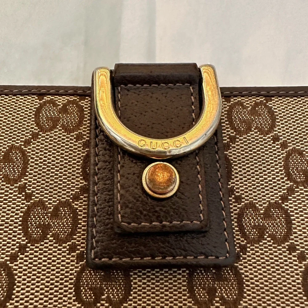 Gucci Brown Monogram Long Wallet Authentic - Picture 2 of 15